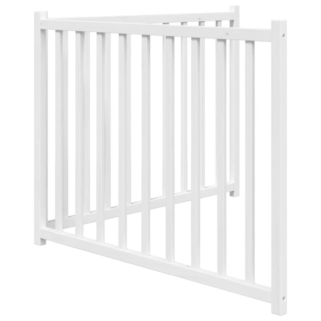 Dog Gate Foldable 2 Panels White 160 cm Solid Wood Fir