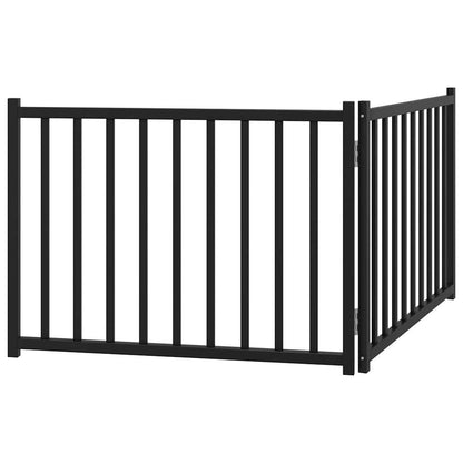 Dog Gate Foldable 2 Panels Black 160 cm Solid Wood Fir
