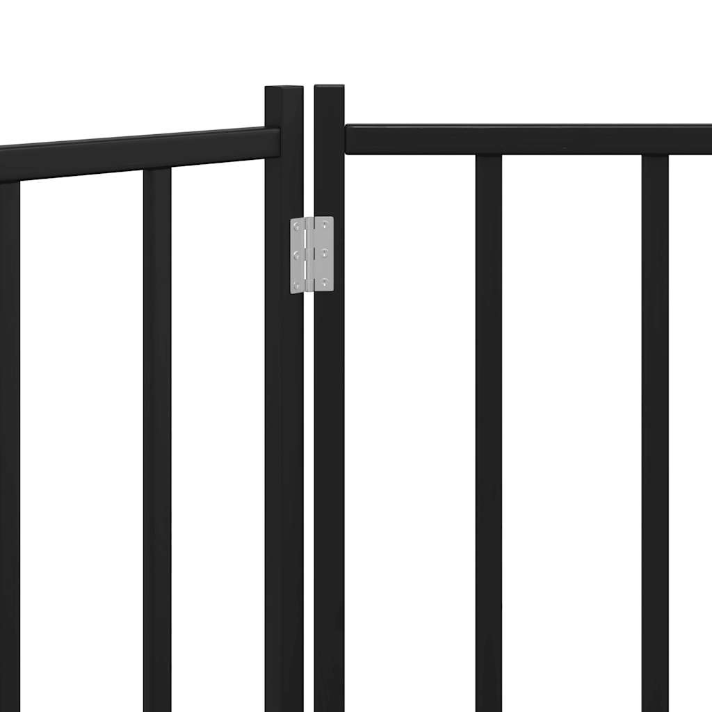 Dog Gate Foldable 2 Panels Black 160 cm Solid Wood Fir