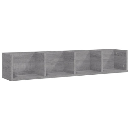 CD Wall Shelf Grey Sonoma 100x18x18 cm Engineered Wood