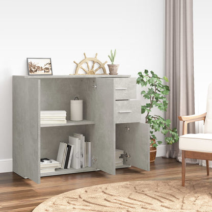 Sideboard Concrete Grey 91x29.5x75 cm Engineered Wood