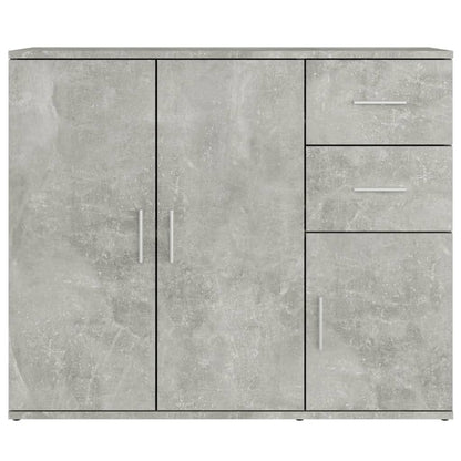 Sideboard Concrete Grey 91x29.5x75 cm Engineered Wood