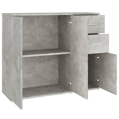 Sideboard Concrete Grey 91x29.5x75 cm Engineered Wood