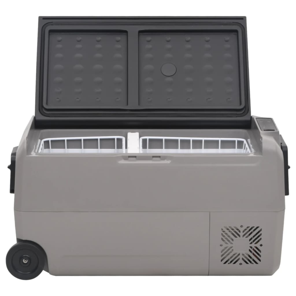 Cool Box with Wheel and Handle Black&Grey 36 L PP&PE