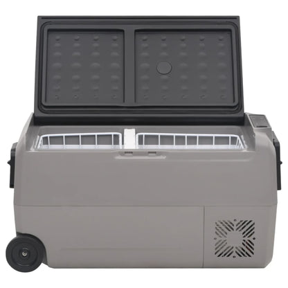 Cool Box with Wheel and Handle Black&Grey 36 L PP&PE