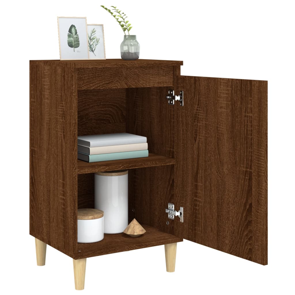 Bedside Cabinet Brown Oak 40x35x70 cm Engineered Wood