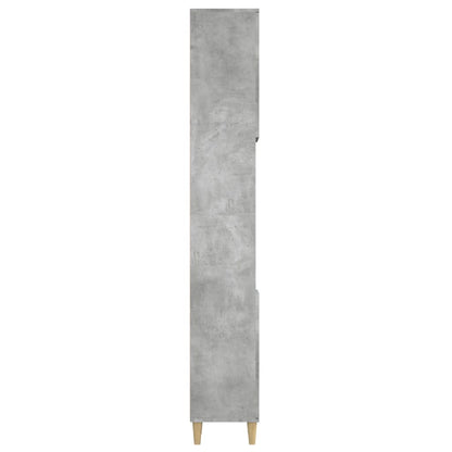 Bathroom Cabinet Concrete Grey 30x30x190 cm Engineered Wood