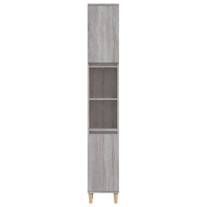 Bathroom Cabinet Grey Sonoma 30x30x190 cm Engineered Wood