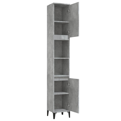 Bathroom Cabinet Concrete Grey 30x30x190 cm Engineered Wood