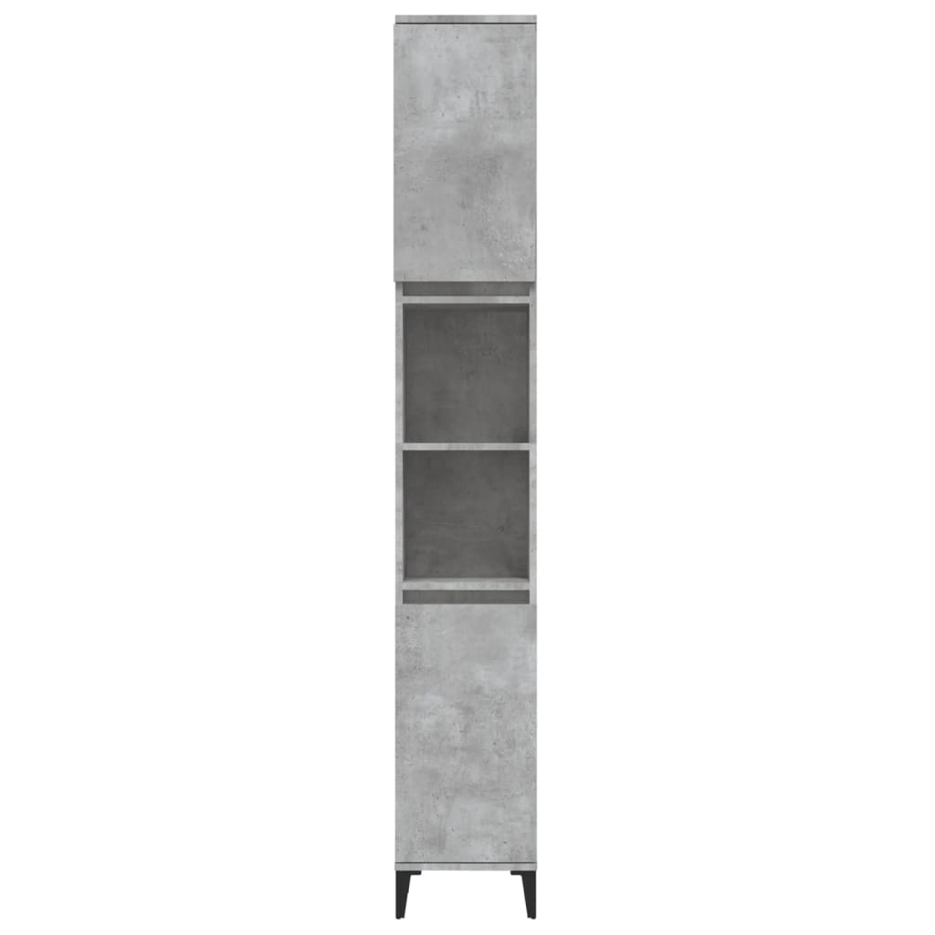 Bathroom Cabinet Concrete Grey 30x30x190 cm Engineered Wood