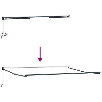 Awning Manual Anthracite 5 x 3 m Metal