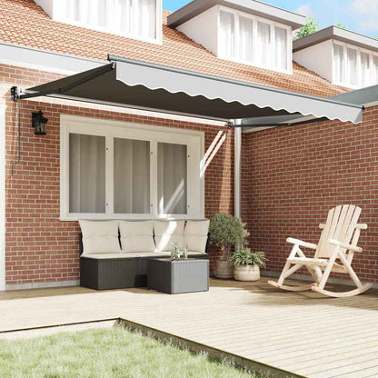 Awning Anthracite 3 x 2.5 m Metal