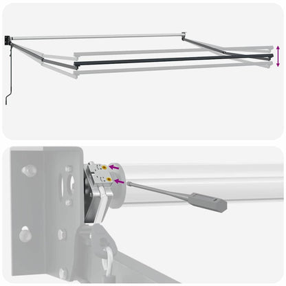 Awning Anthracite 3.5 x 2.5 m Metal