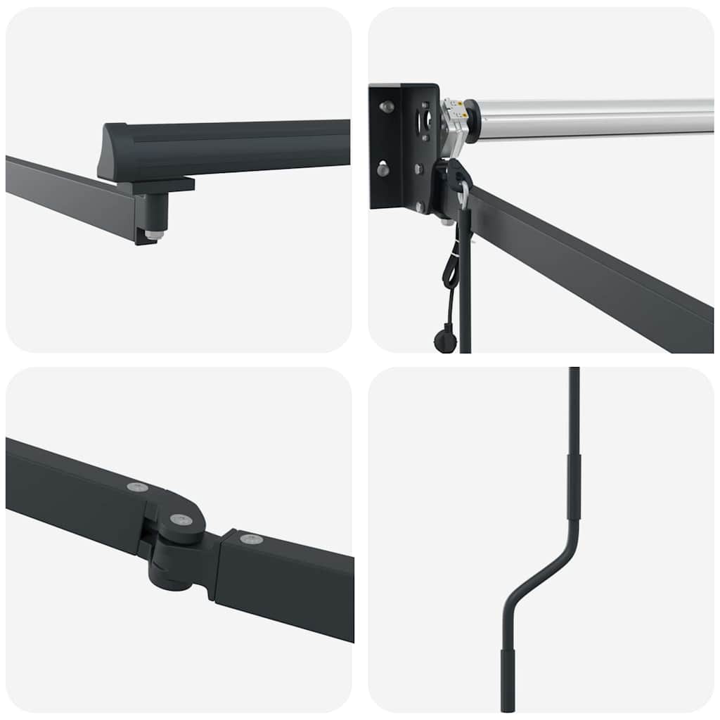 Awning Anthracite 5 x 3 m Metal