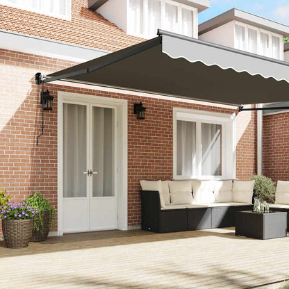 Awning Anthracite 5 x 3 m Metal
