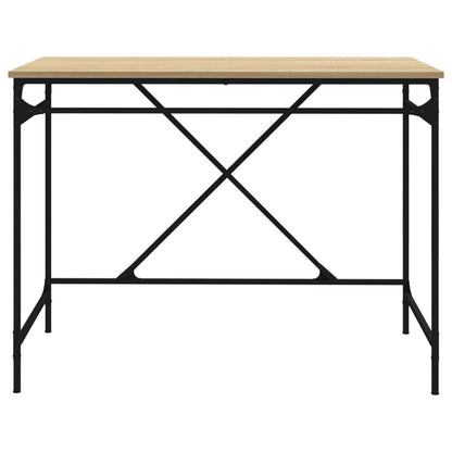 Desk Sonoma Oak 100x50x75 cm Engineered Wood and Iron