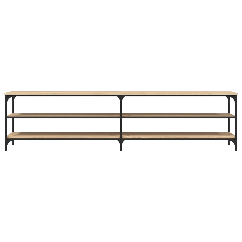 TV Cabinet Sonoma Oak 200x30x50 cm Engineered Wood and Metal