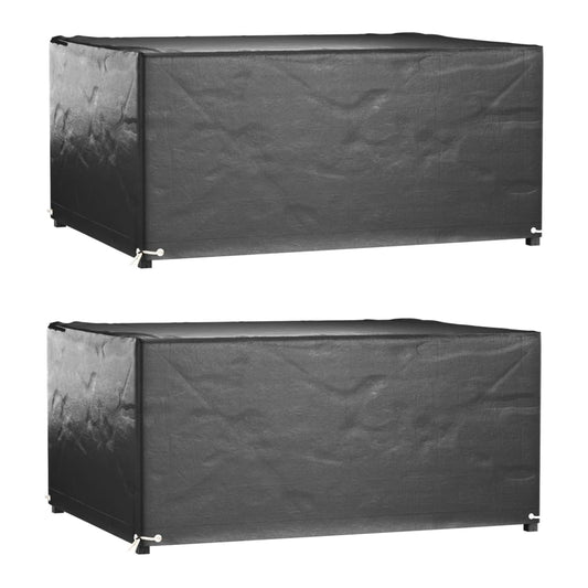 Garden Furniture Covers 2 pcs 8 Eyelets 180x135x80 cm Rectangular