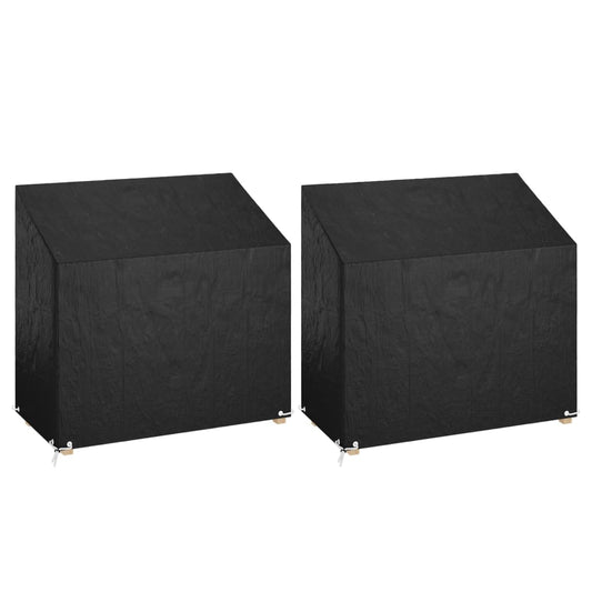 Garden Bench Covers 2 pcs 8 Eyelets 130x70x70/88 cm Polyethylene