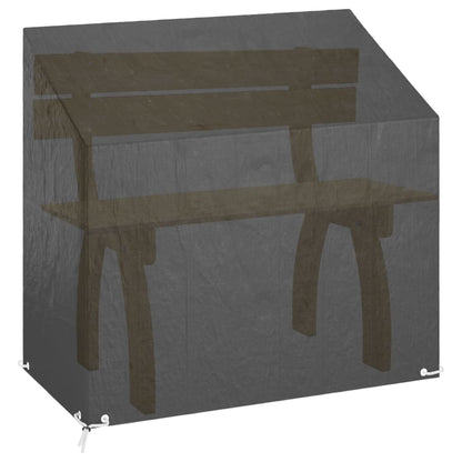 Garden Bench Covers 2 pcs 8 Eyelets 130x70x70/88 cm Polyethylene