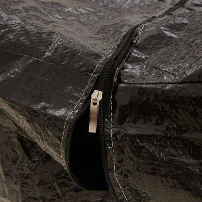 Garden Cushion Storage Bags 2 pcs Black 150x75x75 cm Polyethylene