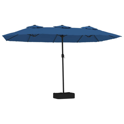 Double-Head Garden Parasol Azure Blue 449x265 cm