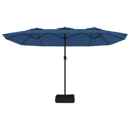 Double-Head Garden Parasol Azure Blue 449x265 cm