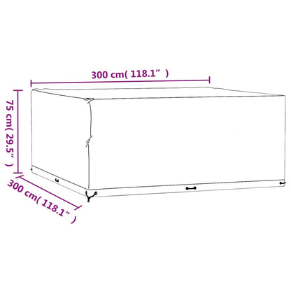 Garden Furniture Cover 16 Eyelets 300x300x75 cm Square
