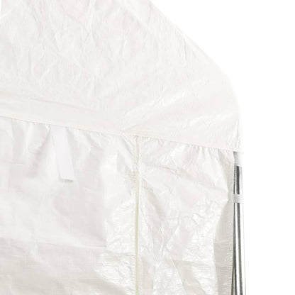 Gazebo with Roof White 4.46x4.08x3.22 m Polyethylene