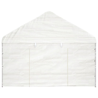 Gazebo with Roof White 6.69x4.08x3.22 m Polyethylene