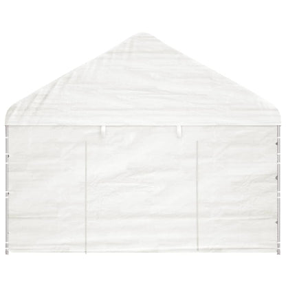 Gazebo with Roof White 13.38x4.08x3.22 m Polyethylene