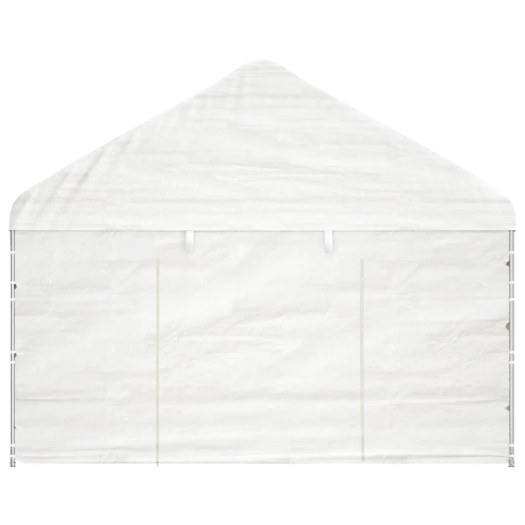 Gazebo with Roof White 15.61x4.08x3.22 m Polyethylene