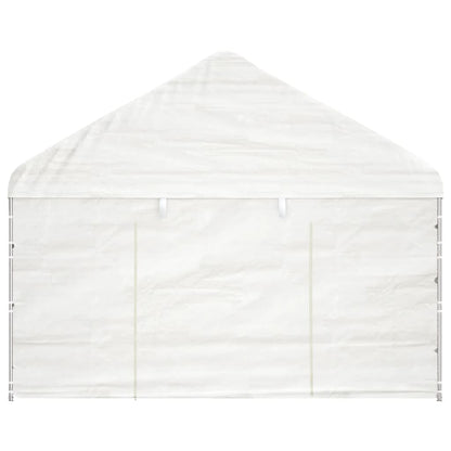Gazebo with Roof White 15.61x4.08x3.22 m Polyethylene