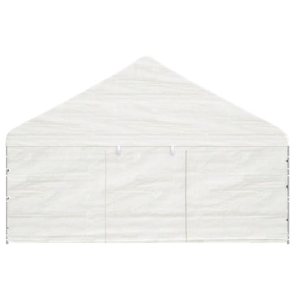 Gazebo with Roof White 11.15x5.88x3.75 m Polyethylene