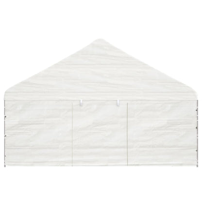 Gazebo with Roof White 13.38x5.88x3.75 m Polyethylene