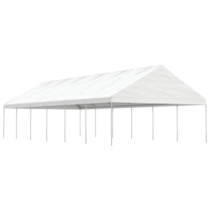 Gazebo with Roof White 13.38x5.88x3.75 m Polyethylene