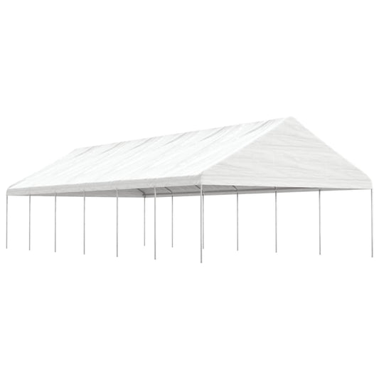 Gazebo with Roof White 13.38x5.88x3.75 m Polyethylene