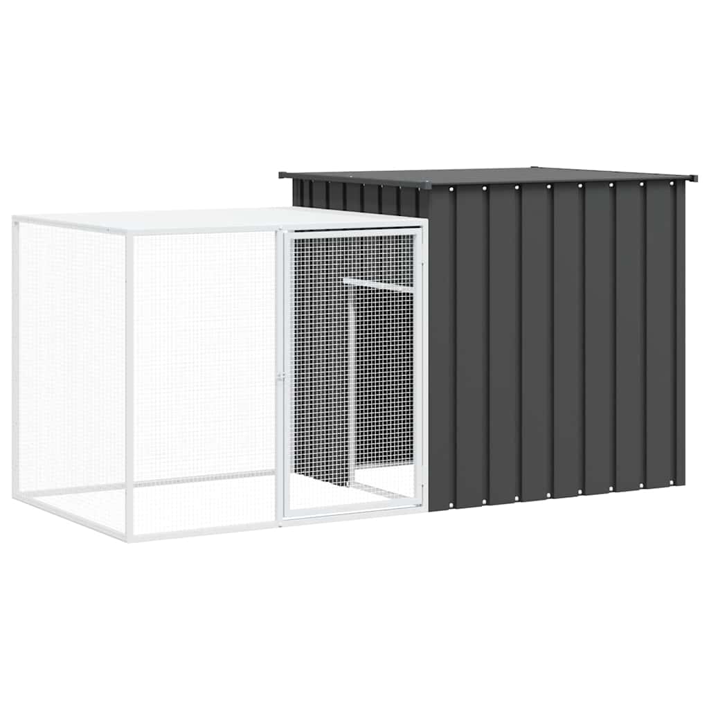 Rabbit Cage Anthracite 200x91x100 cm Galvanised Steel