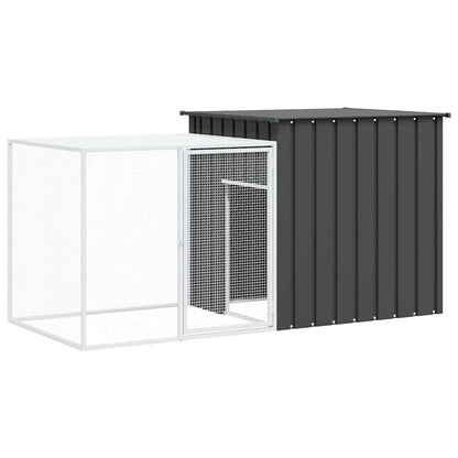 Rabbit Cage Anthracite 200x91x100 cm Galvanised Steel