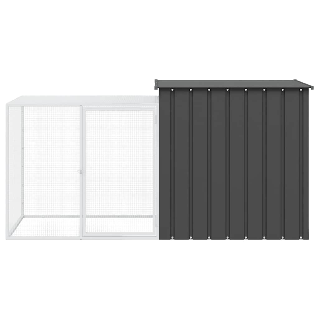 Rabbit Cage Anthracite 200x91x100 cm Galvanised Steel