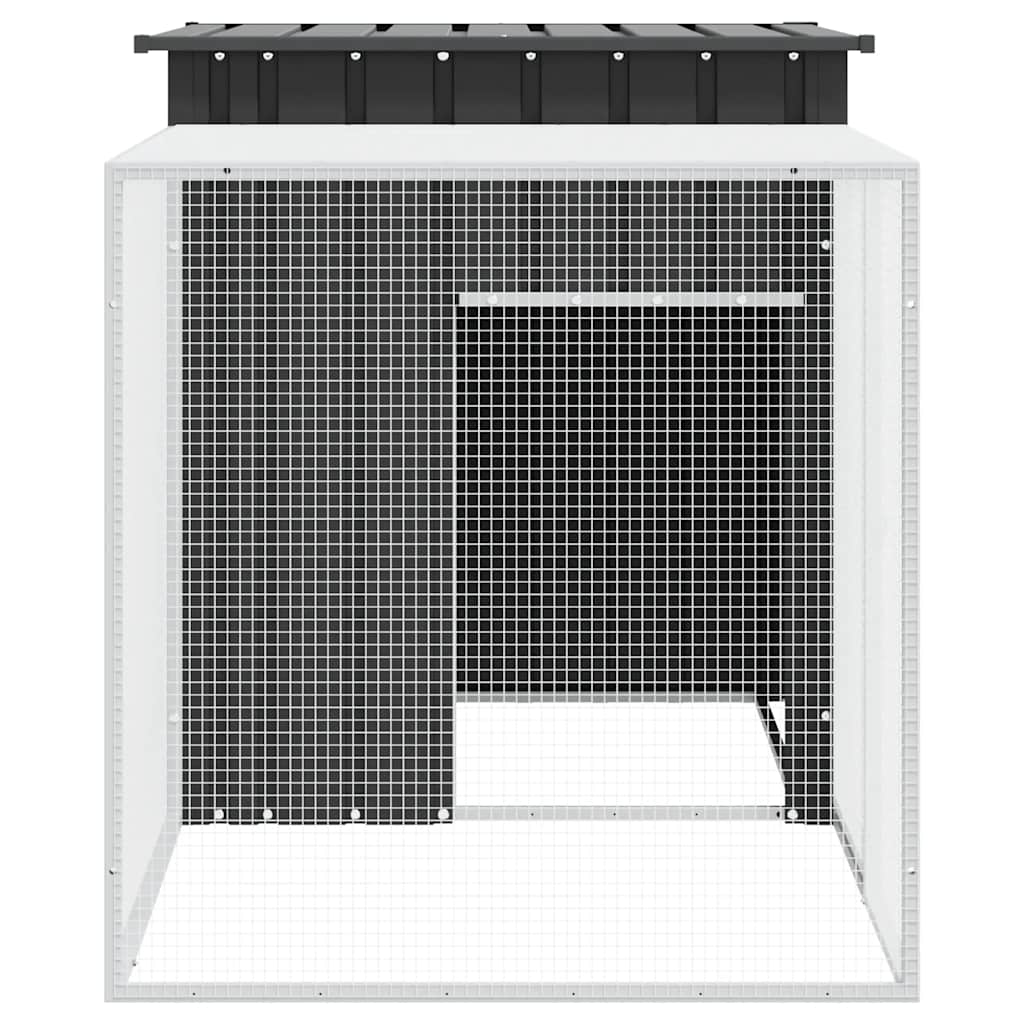 Rabbit Cage Anthracite 200x91x100 cm Galvanised Steel