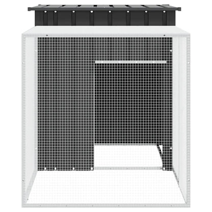 Rabbit Cage Anthracite 200x91x100 cm Galvanised Steel