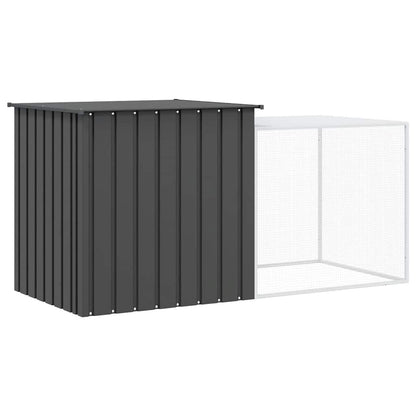 Rabbit Cage Anthracite 200x91x100 cm Galvanised Steel
