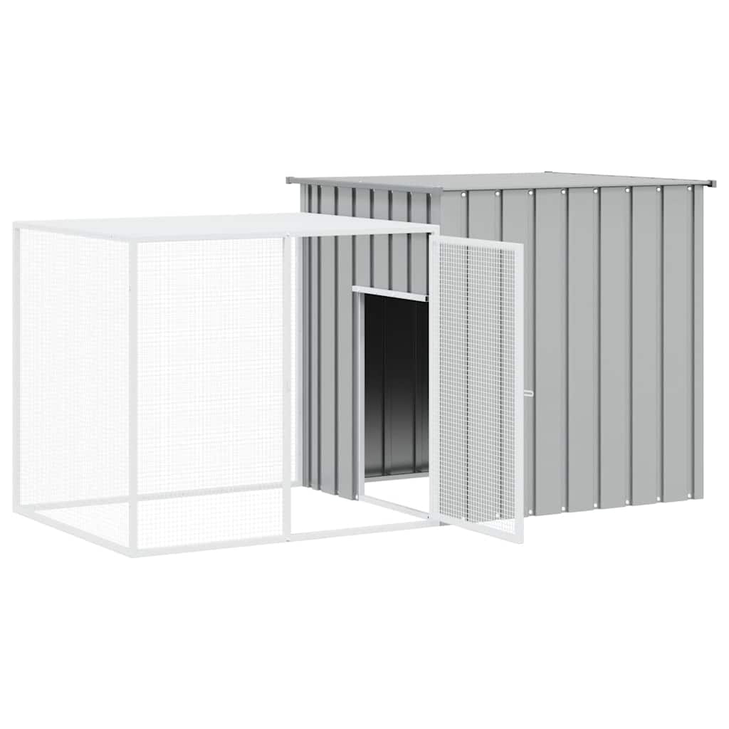Rabbit Cage Grey 200x91x100 cm Galvanised Steel