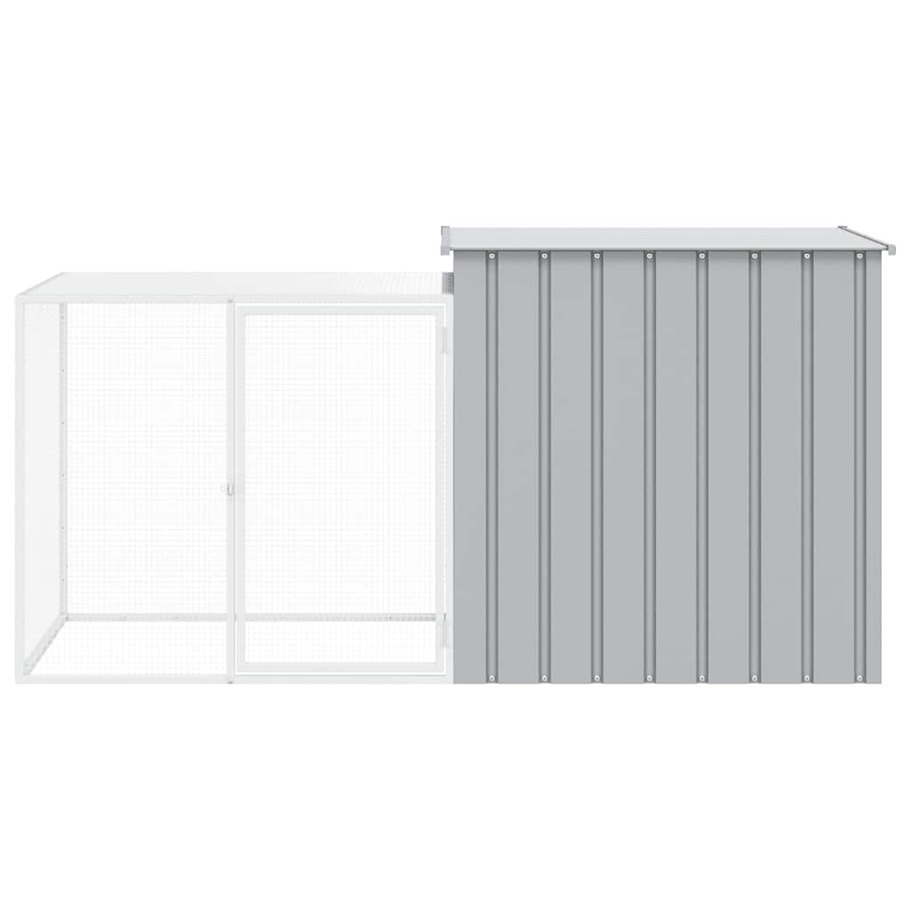 Rabbit Cage Grey 200x91x100 cm Galvanised Steel