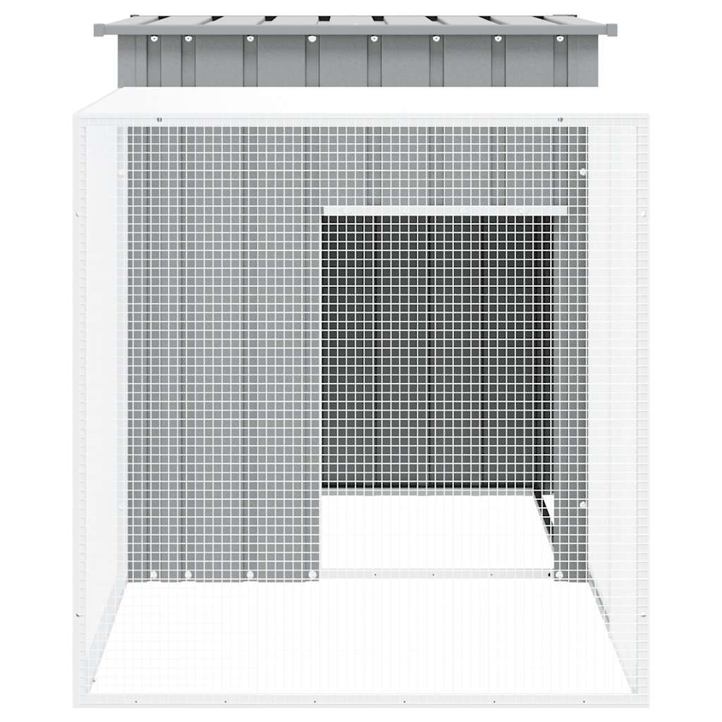 Rabbit Cage Grey 200x91x100 cm Galvanised Steel