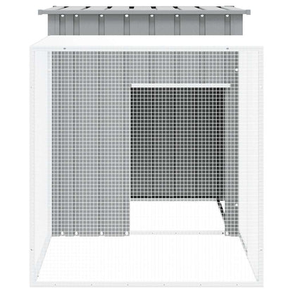 Rabbit Cage Grey 200x91x100 cm Galvanised Steel