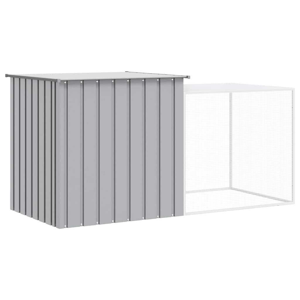 Rabbit Cage Grey 200x91x100 cm Galvanised Steel