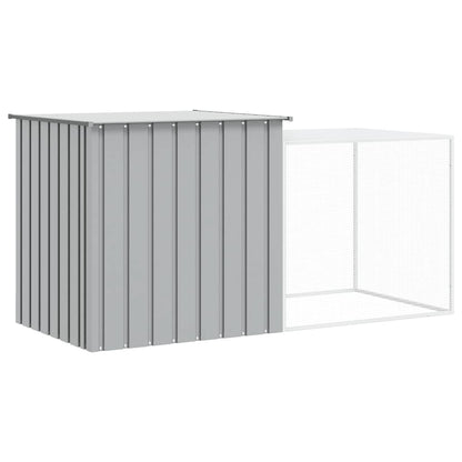 Rabbit Cage Grey 200x91x100 cm Galvanised Steel