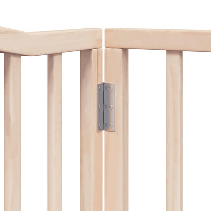 Dog Gate with Door Foldable 12 Panels 960 cm Poplar Wood